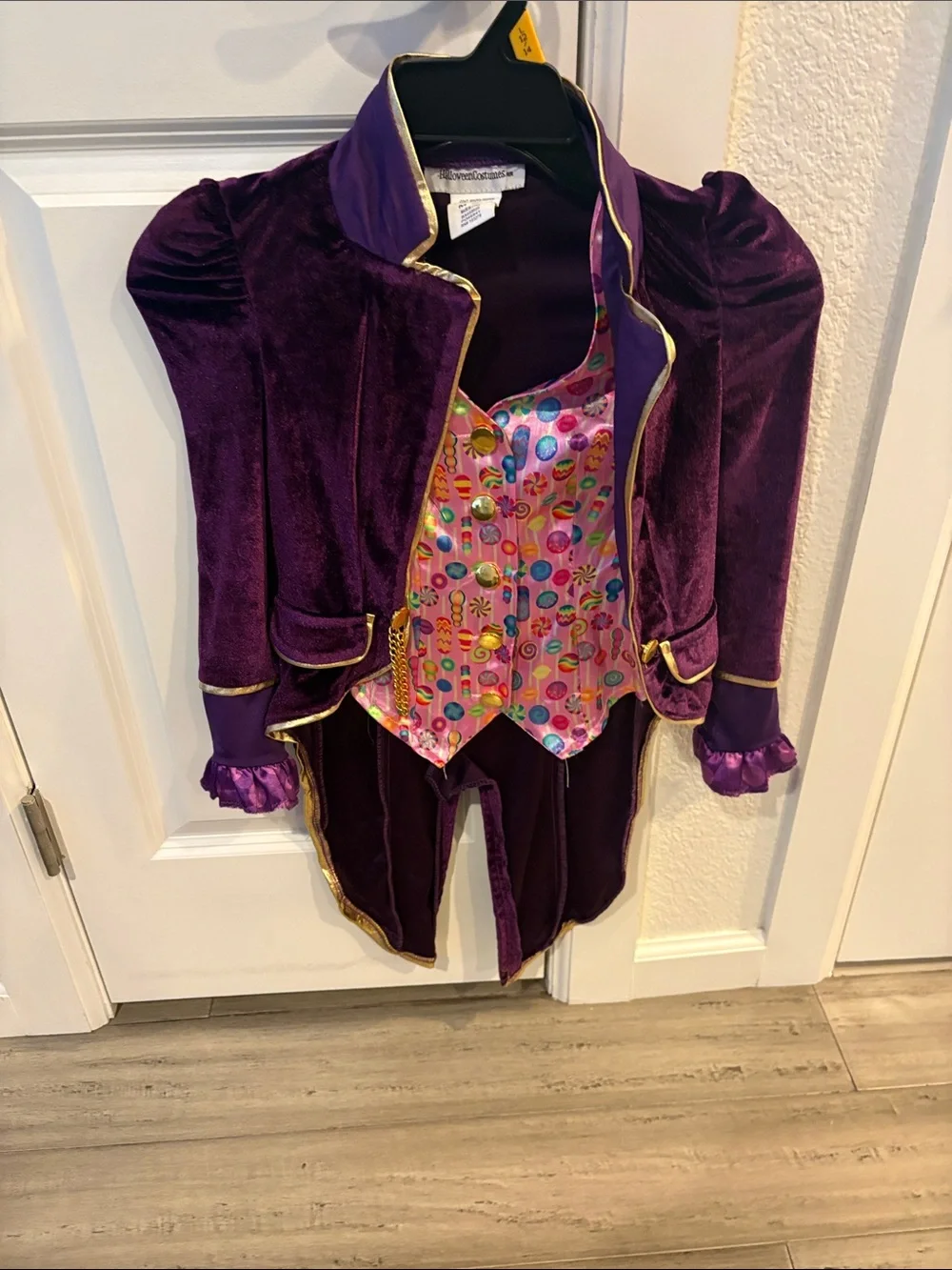 Willy Wonka Candy Inventor Girls Costume vest - Purple